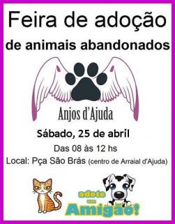 panfleto Feira de adoo de animais abandonados