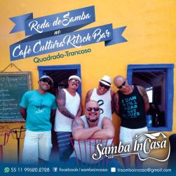 panfleto Samba InCasa  'welcome drink'