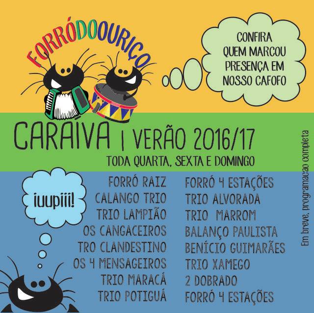 Cartaz  - Forr do Ourio - Rua dos Navegantes, Sexta-feira 27 de Janeiro de 2017